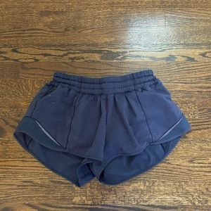 Navy Blue Hotty Hot Lululemon Shorts